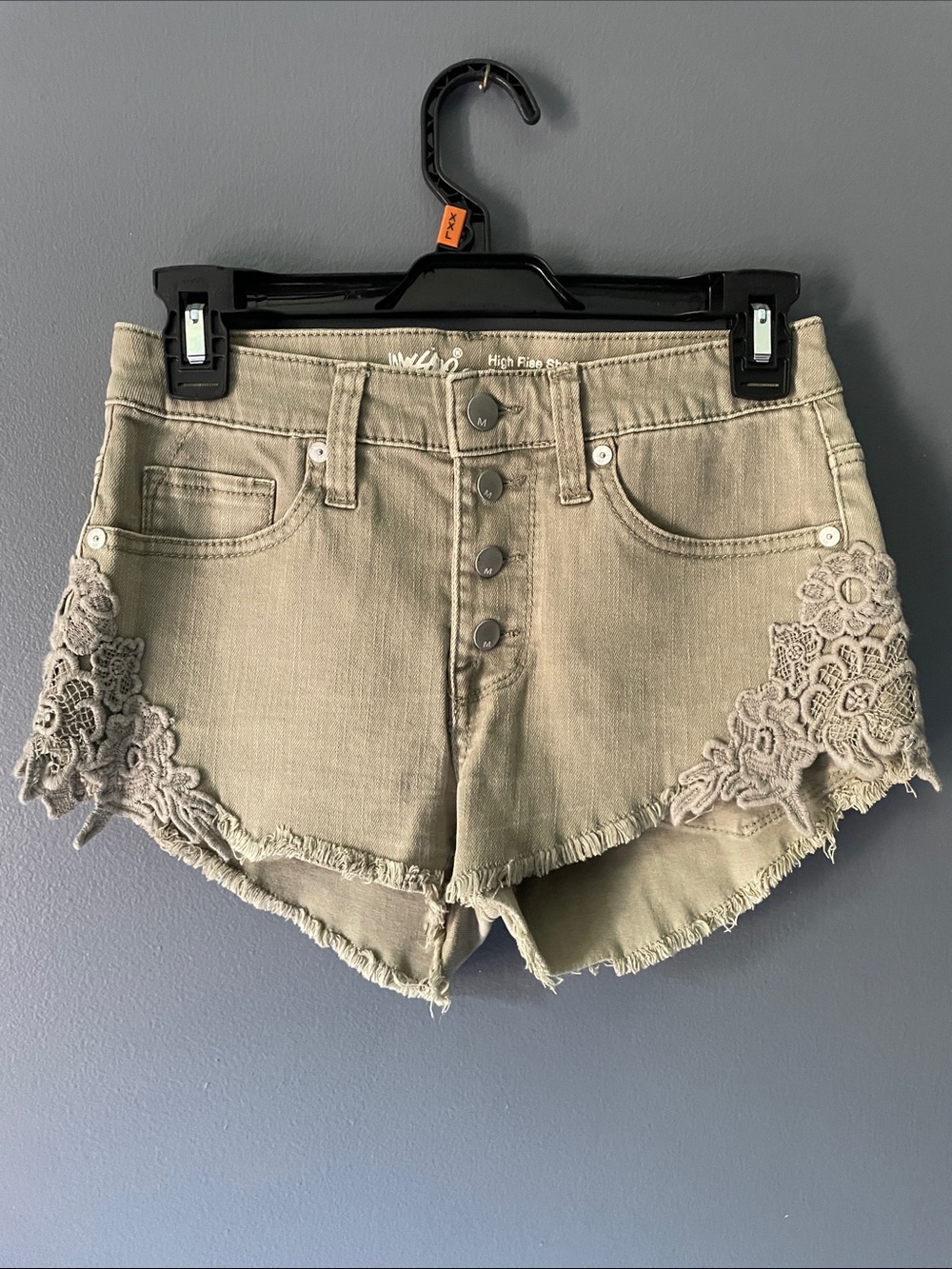 High Waist Gray Shorts